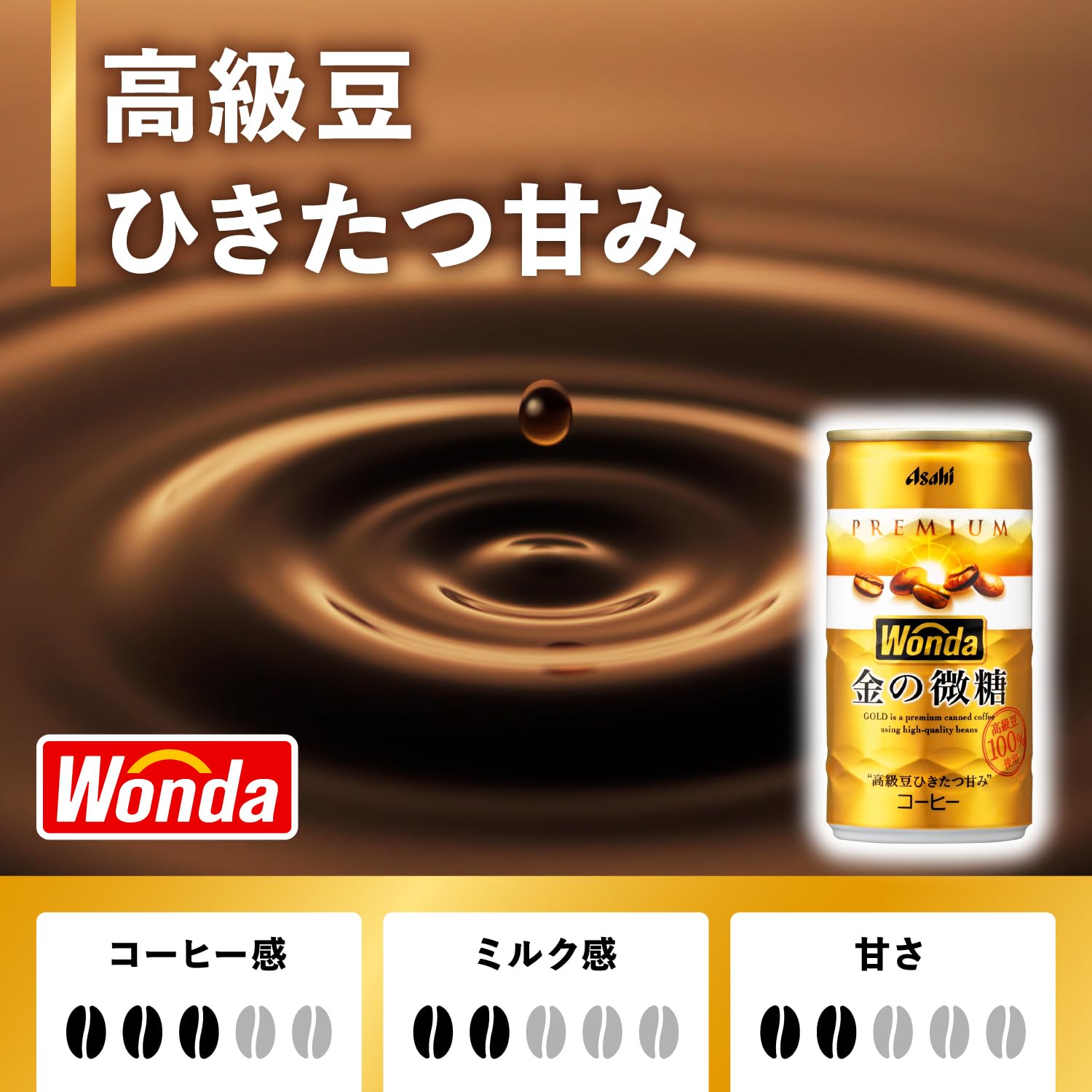 Amazon.co.jp: アサヒ飲料 ワンダ 金の微糖 185g×30本 : 食品・飲料・お酒